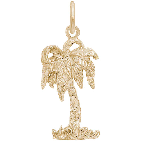 Palm Tree Charm In Yellow Gold