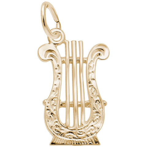 Lyre Charm in Yellow Gold Plated