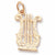 Lyre Charm in 10k Yellow Gold hide-image