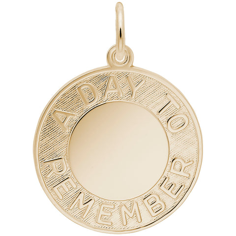 Day To Remember Charm in Yellow Gold Plated
