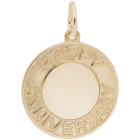 Anniversary Charm in Yellow Gold Plated
