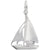 Sailboat Charm In Sterling Silver