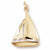 Sailboat Charm in 10k Yellow Gold hide-image