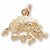 Wild Boar charm in Yellow Gold Plated hide-image