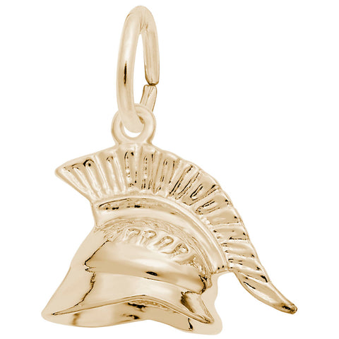 Roman Helmet Charm in Yellow Gold Plated