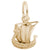 Sailboat Charm in Yellow Gold Plated