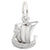 Sailboat Charm In 14K White Gold