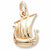 Sailboat charm in Yellow Gold Plated hide-image