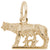 Romulus And Remus Charm in Yellow Gold Plated