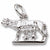 Romulus And Remus charm in 14K White Gold hide-image