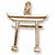 Japanese Tori Gate charm in Yellow Gold Plated hide-image