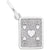 Card Charm In 14K White Gold