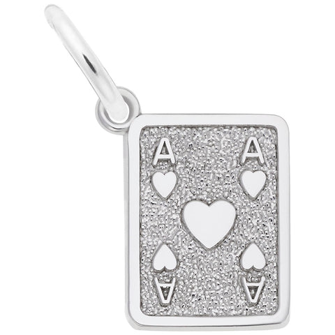 Card Charm In Sterling Silver
