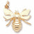 Bee charm in Yellow Gold Plated hide-image