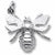 Bee charm in 14K White Gold hide-image