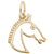 Horse Charm in Yellow Gold Plated