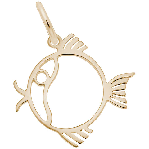 Fish Charm in Yellow Gold Plated
