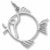 Fish charm in 14K White Gold hide-image