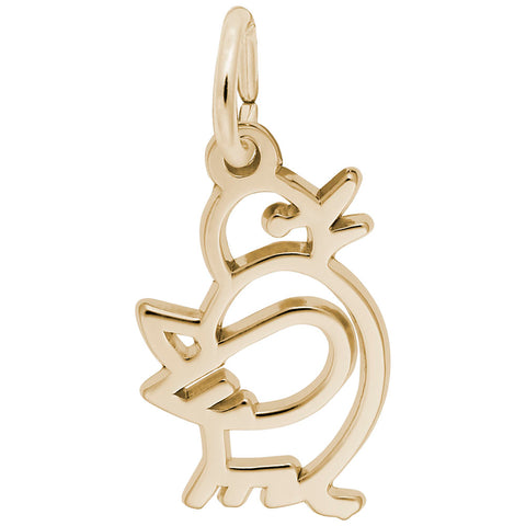 Bird Charm in Yellow Gold Plated