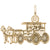 Horse & Carriage Charm in Yellow Gold Plated