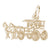 Horse & Carriage charm in Yellow Gold Plated hide-image