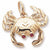 Crab Charm in 10k Yellow Gold hide-image