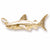 Shark Charm  in 10k Yellow Gold hide-image