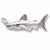 Shark charm in 14K White Gold hide-image