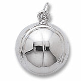 Basketball charm in 14K White Gold hide-image