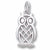 Owl charm in 14K White Gold hide-image
