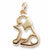 Dog charm in Yellow Gold Plated hide-image