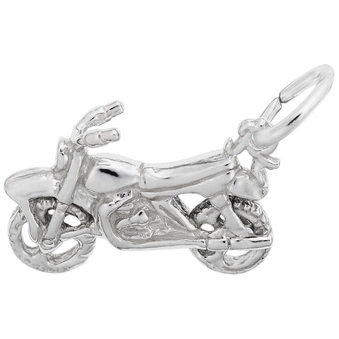 Motorcycle Charm In Sterling Silver