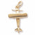 Airplane charm in Yellow Gold Plated hide-image