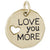 Love You More Charm In Yellow Gold