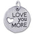 Love You More Charm In Sterling Silver