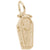 Coffin Charm In Yellow Gold