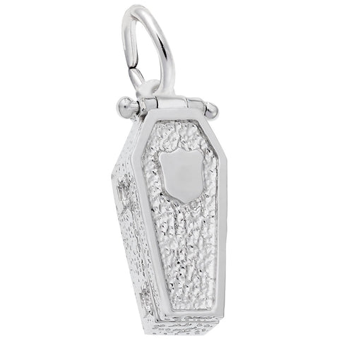 Coffin Charm In Sterling Silver