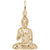 Buddha Charm in Yellow Gold Plated