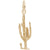 Cactus Charm in Yellow Gold Plated