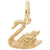 Swan Charm in Yellow Gold Plated