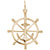 Ship Wheel Charm in Yellow Gold Plated