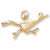 Road Runner Bird charm in Yellow Gold Plated hide-image