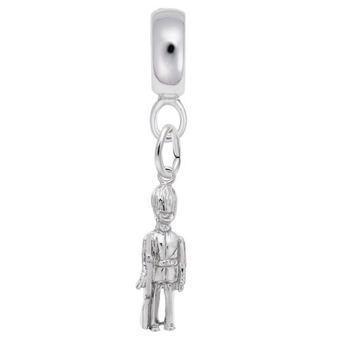 Guard Charm Dangle Bead In Sterling Silver