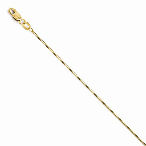14K Yellow Gold Box with Lobster Anklet