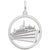 Cruise Ship Charm In 14K White Gold