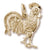 Rooster charm in Yellow Gold Plated hide-image