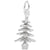 Christmas Tree Charm In Sterling Silver