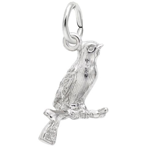 Canary Charm In 14K White Gold