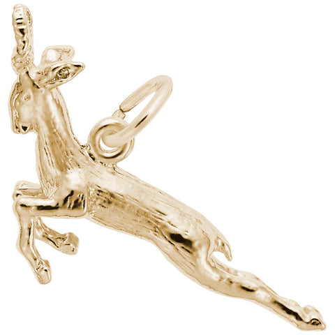Antelope Charm In Yellow Gold