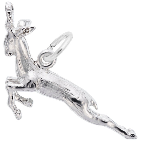 Antelope Charm In Sterling Silver